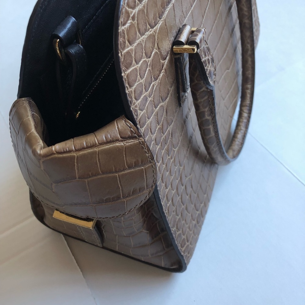 Michael Kors Collection Gia Croc Handbag - Picture 3 of 4